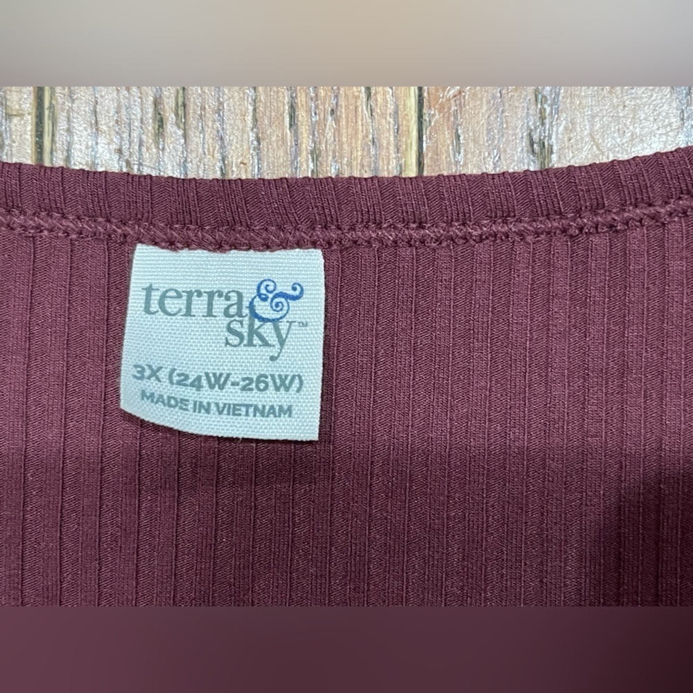 Terra & Sky Long Sleeve Burgundy Dress - Picture 7 of 11